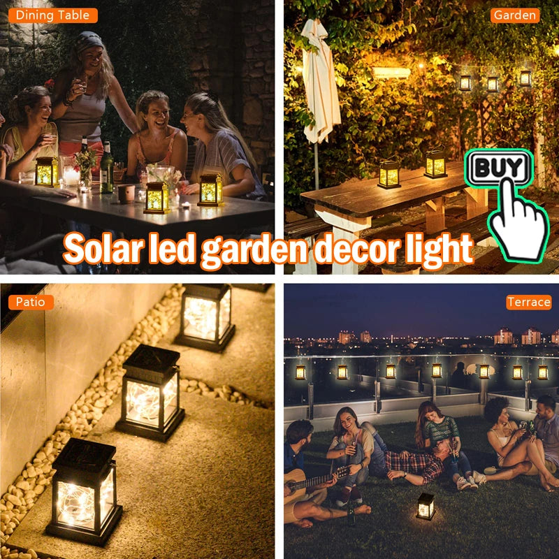 Solar LED Lights Outdoor Focus Floor Lanterns Panels