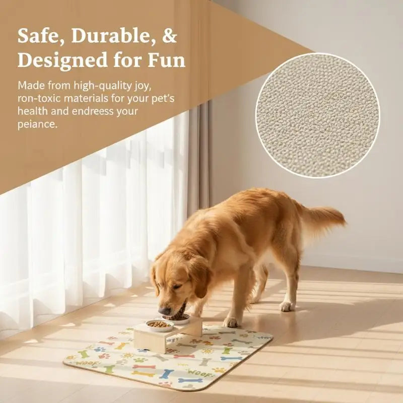 Pet Feeding Mat For Cat Dog - Waterproof Quick-drying Food Water Bowl Placemat - Home Floor Protection & Anti-spill