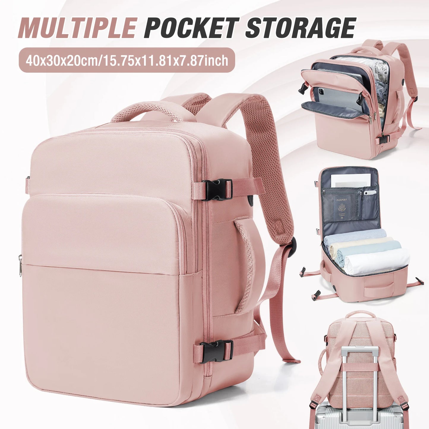 Cabin Luggage 40x30x20 Bag, Men's Backpack Large Capacity Multi-Pocket Travel Backpack, Airplane Backpack Men's Laptop Backpack