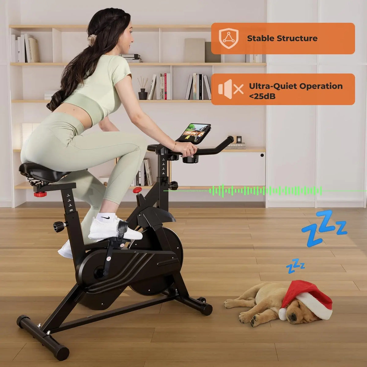 Superun Exercise Bike Home Ergometer Exercise Bike with Adjustable Magnetic Resistance Indoor Bicycle LCD Display 100 kg Load Capacity