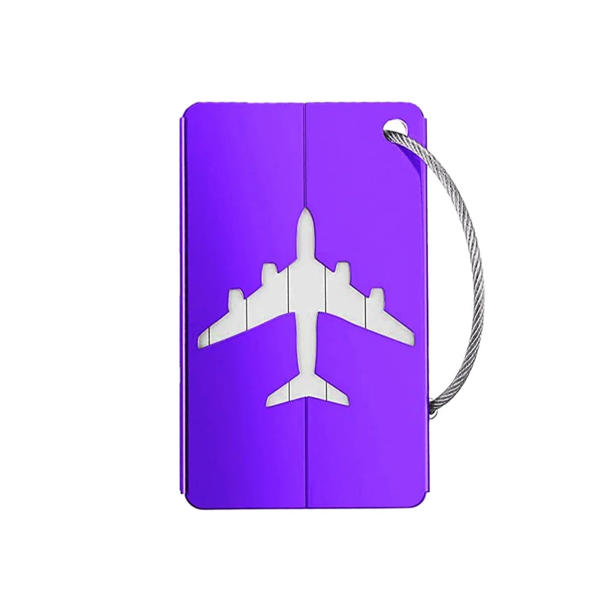 Aluminium Alloy Aircraft Luggage Tag with Name Travel Luggage Tag ID Card Anti-lost Solid Colour Travel Accessories