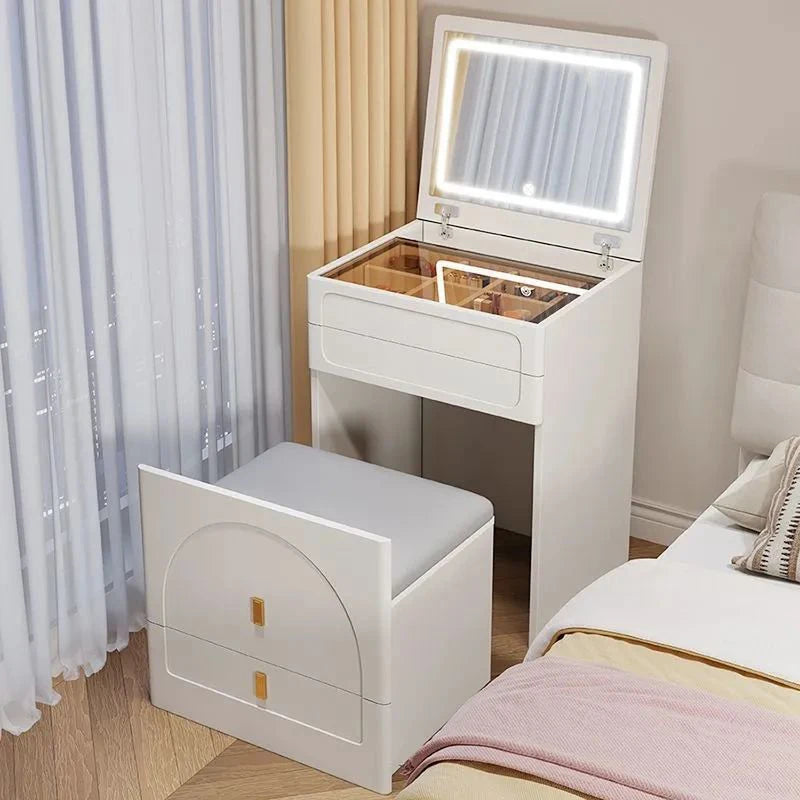 Unique Bedroom Makeup Vanities Illuminated Dressing Table with Mirror