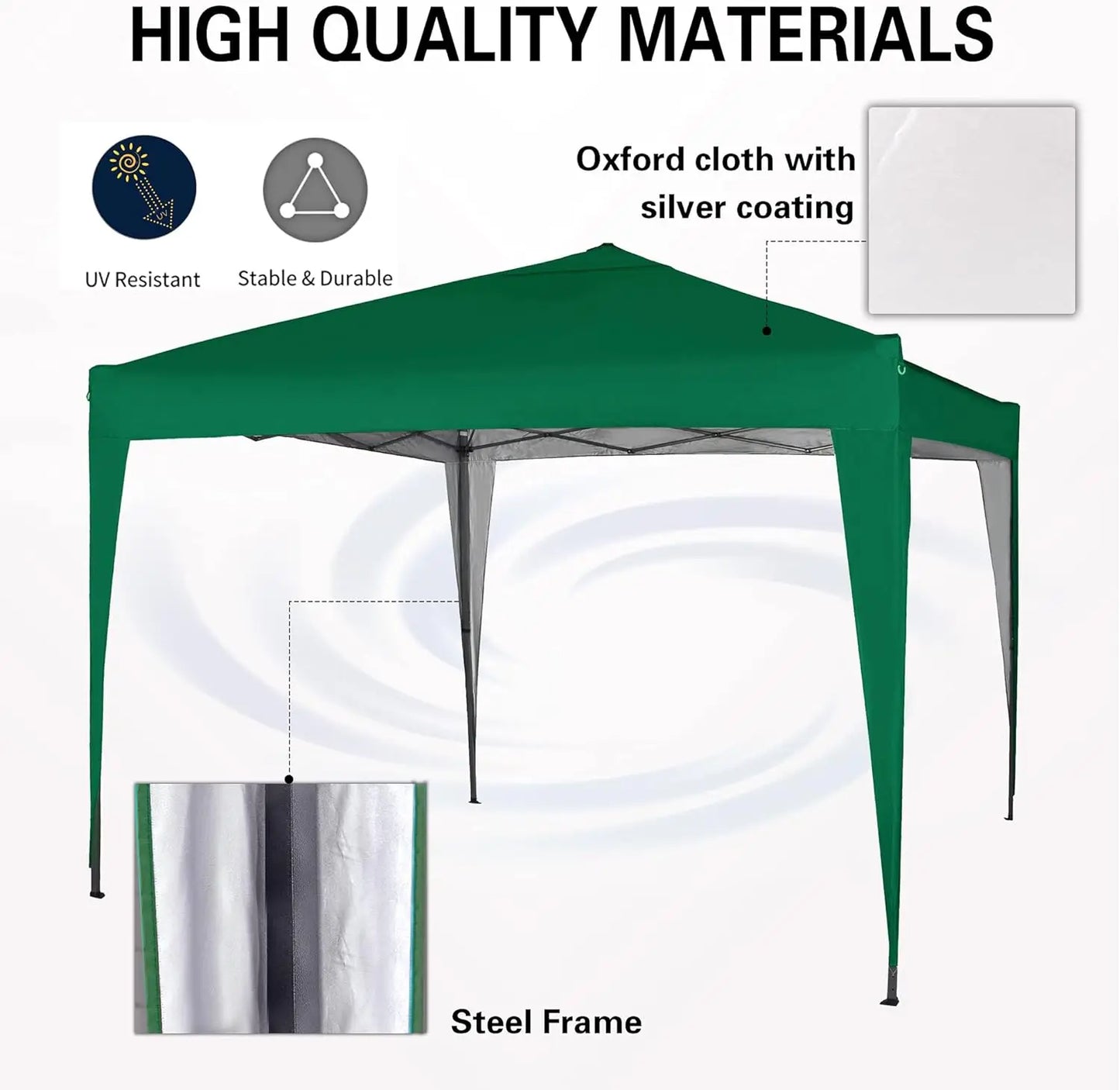 Mcc direct 3x3m Pop-up Gazebo Waterproof Outdoor Garden Marquee Canopy NS