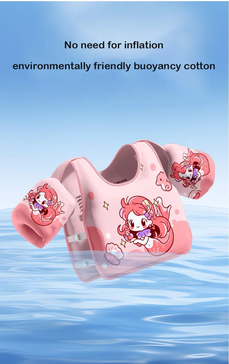 Pool Float Swim Vest Beginner Buoyancy Vest Swimming Ring Tube Swimming Arm Ring Water Play Equipment No Inflation