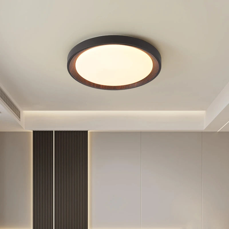 Ceiling Light - Minimalist Walnut Grain Light