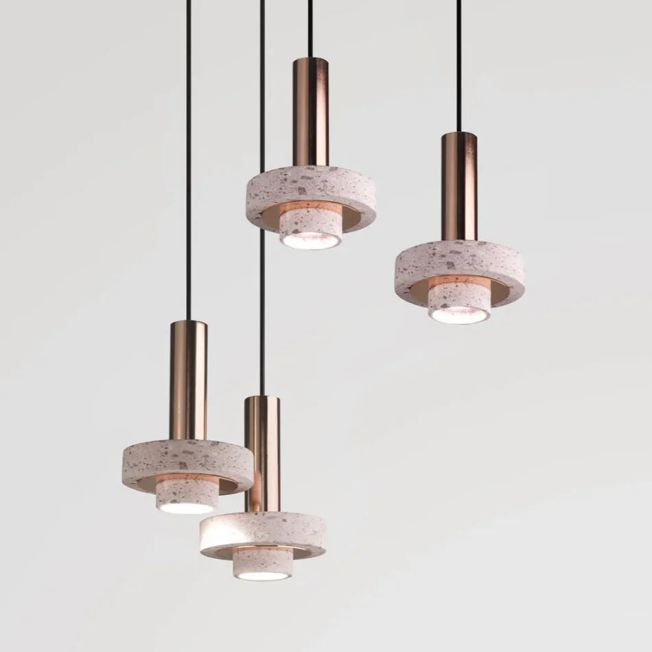 Nordic Bedroom Bed Modern Simple Intelligent Marble Chandelier