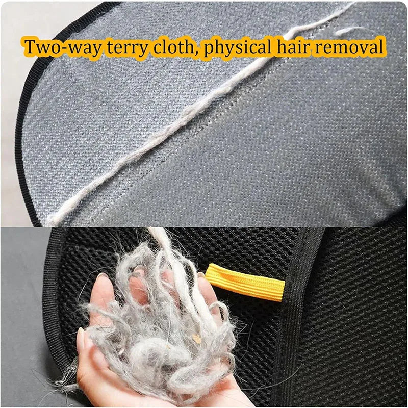 Hot pet hair removal tools reusable gloves, pet double-sided beauty gloves, carpet removal pet fur hair pet supplies