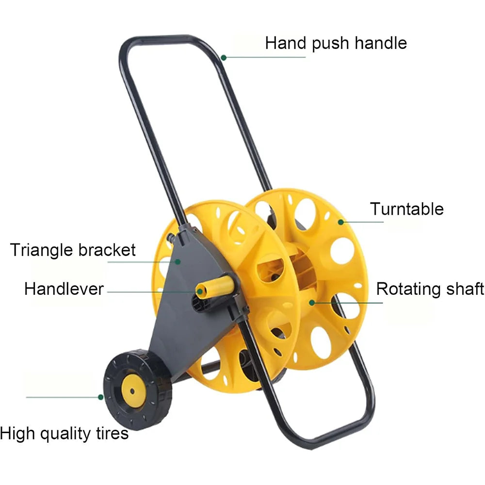 Garden Water Pipe Reel Cart Outdoor Planting Hosepipe Organizer  Labor-Saving Garden Watering Cart Water Pipe Storage Rack