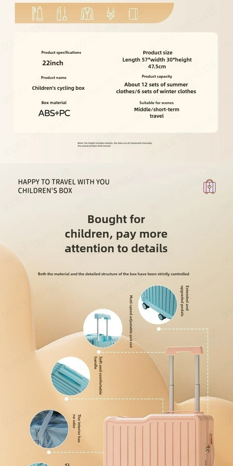 Children's Luggage Small Baby Walking Gadget Small Suitcase Boy Suitcase Can Ride Girl Good-looking password Trolley Case
