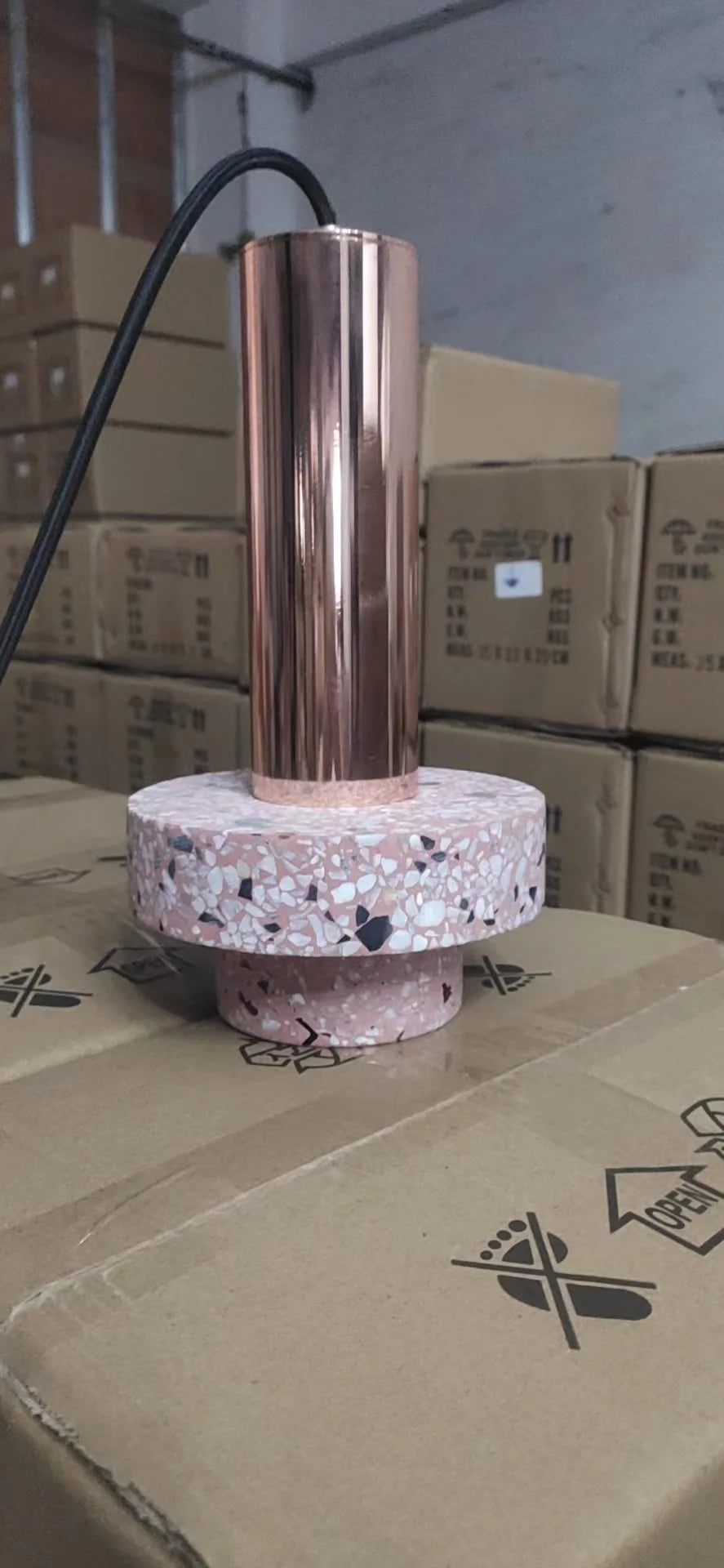 Nordic Bedroom Bed Modern Simple Intelligent Marble Chandelier