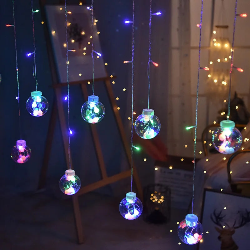 Christmas Led Lights Decoration Fairy String for Room Light Curtain