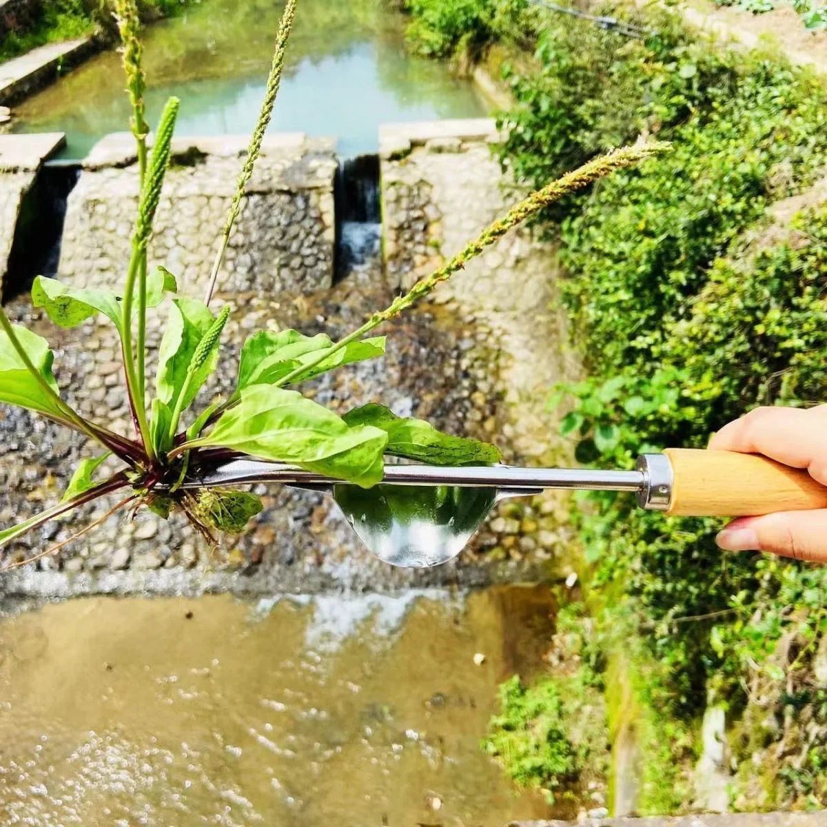Manual Weeding Machine Set: Mower Sickle + Road Crack Weeding Tool + Garden Hand Shovel - Heavy Duty Carbon Steel for Outdoor &