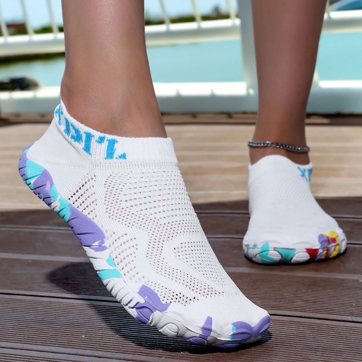 Water Wading Shoes, Beach Outdoor Hiking Shoes, Quick Drying, Breathable, Non Slip Diving Shoes, Lightweight Fitness Yoga Shoes