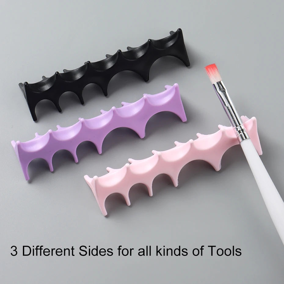 Soft Silicone Nail Pen Holder Brush Rack Shelf