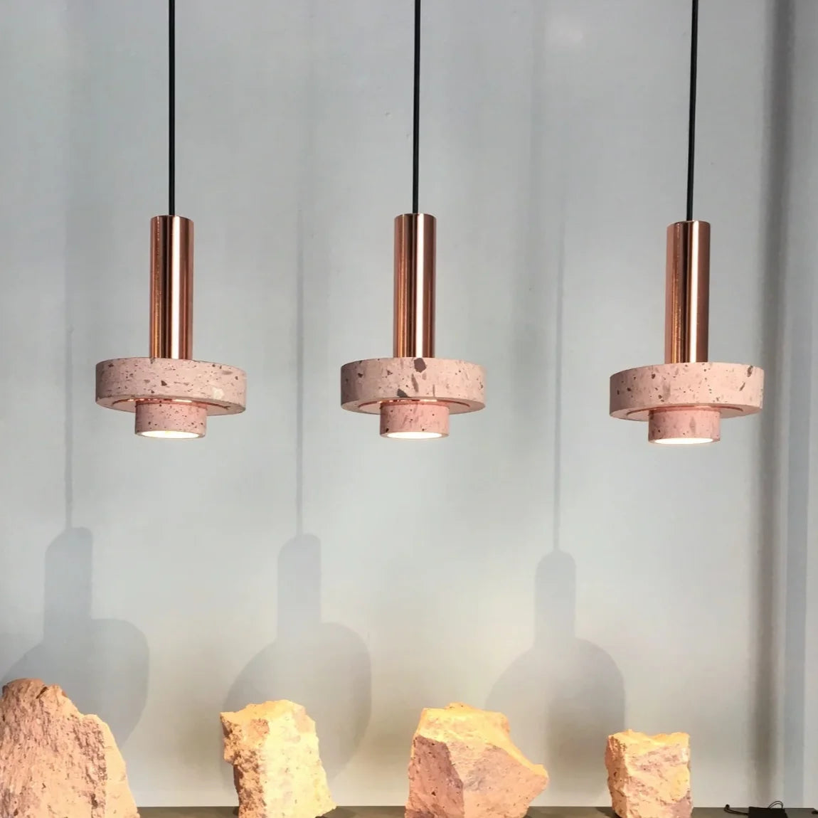 Nordic Bedroom Bed Modern Simple Intelligent Marble Chandelier