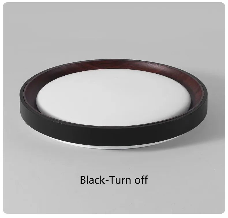 Ceiling Light - Minimalist Walnut Grain Light