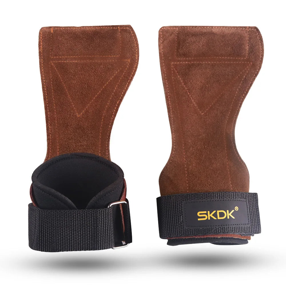 Gym Grips Cowhide Palm Guards Weightlifting Gloves - Unisex