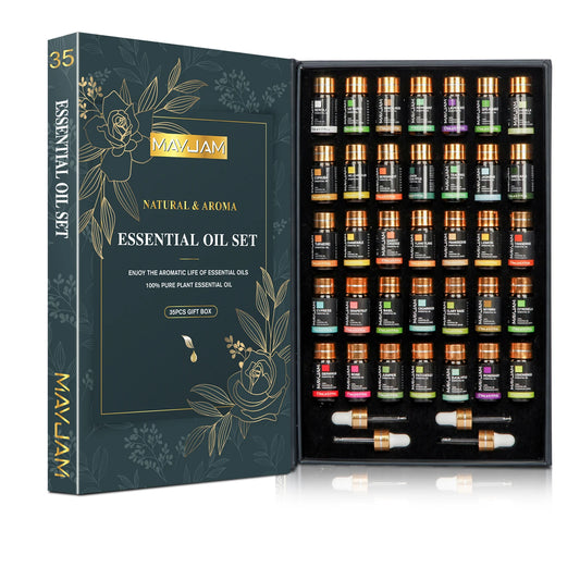 MAYJAM 35pcs/set Essential Oils For Humidifier, Diffuser, Burner or Scented Candle making