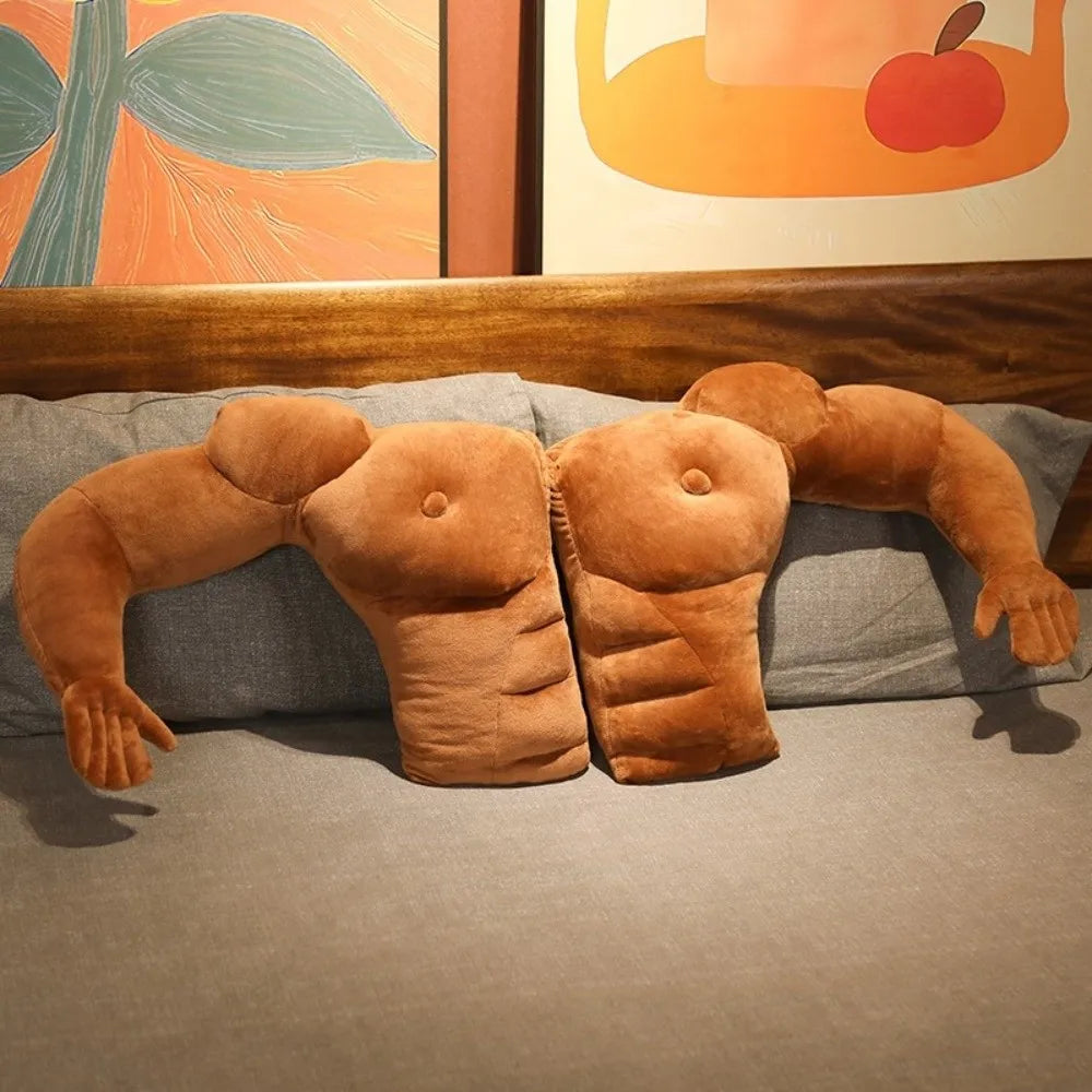 Creative Arm Pillow Hunky Chest Throw Pillow Body Shape Pillow Cuddle Pillow PP Filling Boyfriend Pillow Sleep Cushion
