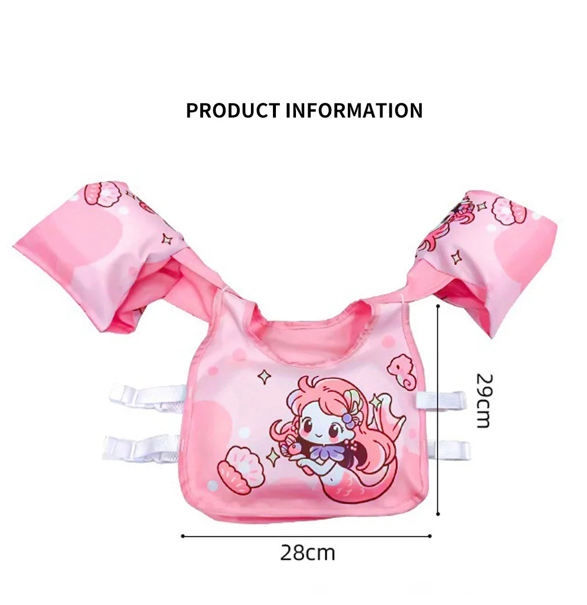 Pool Float Swim Vest Beginner Buoyancy Vest Swimming Ring Tube Swimming Arm Ring Water Play Equipment No Inflation