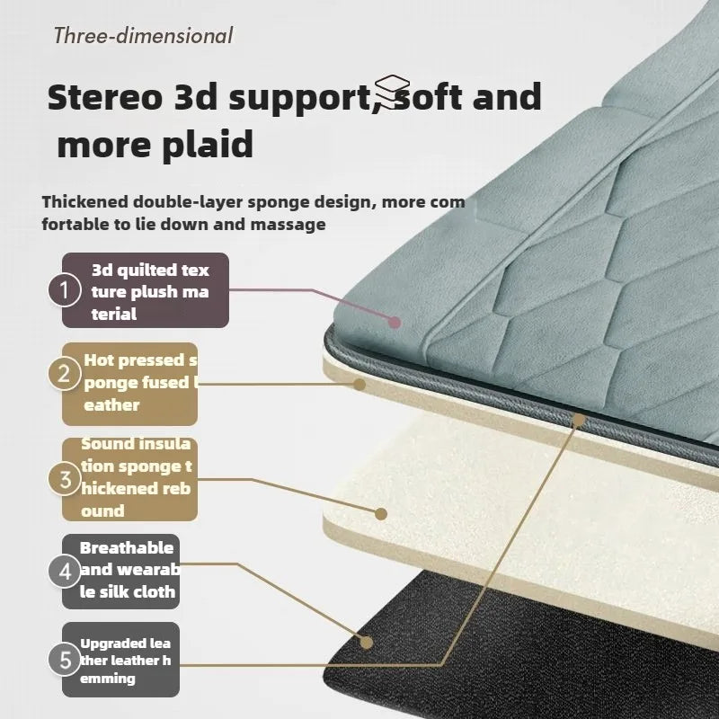 Electric Full Body Massage Mattress With Heating Hand Control Shoulder Neck Waist Airbag Back Kneading Vibration Massage Cushion