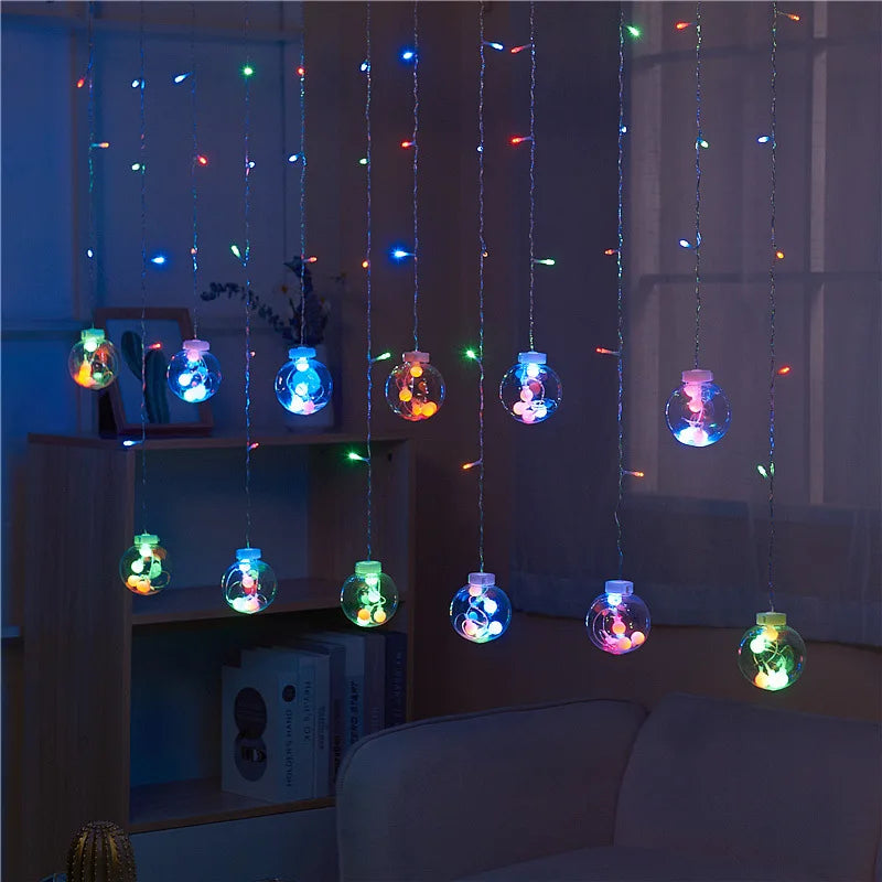 Christmas Led Lights Decoration Fairy String for Room Light Curtain