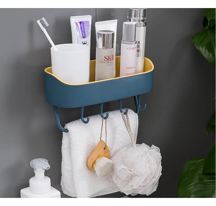 Bathroom Floating Wall - Mounted Shelves, Shower Hanging Basket