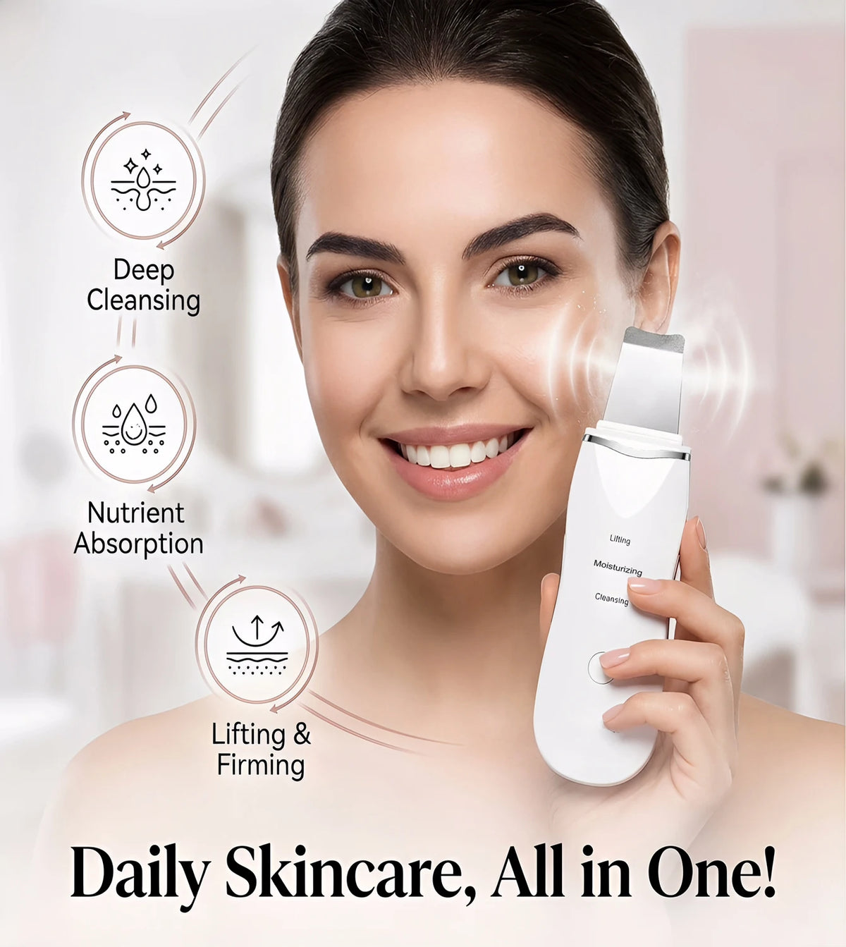 USB Rechargeable Facial Pore Cleanser and Exfoliator