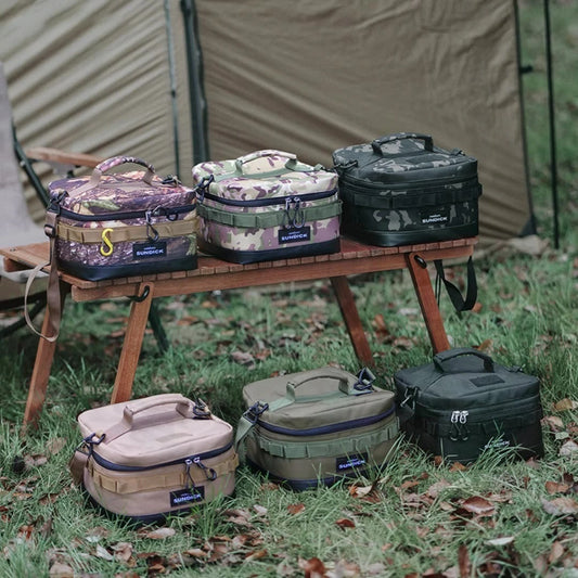 Large Picnic lce Bag 900D Cloth Camping Travel Organizer Waterproof Thermal Lunch Box for Camping BBQ Family Outdoor Activities