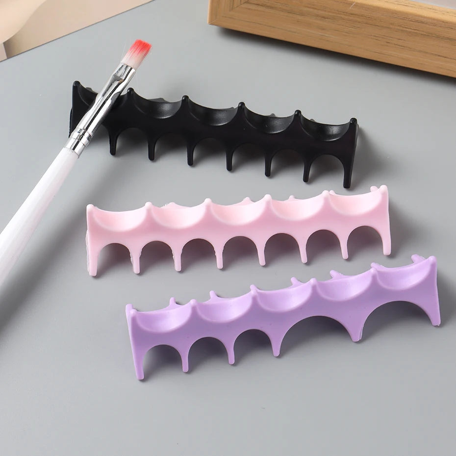 Soft Silicone Nail Pen Holder Brush Rack Shelf