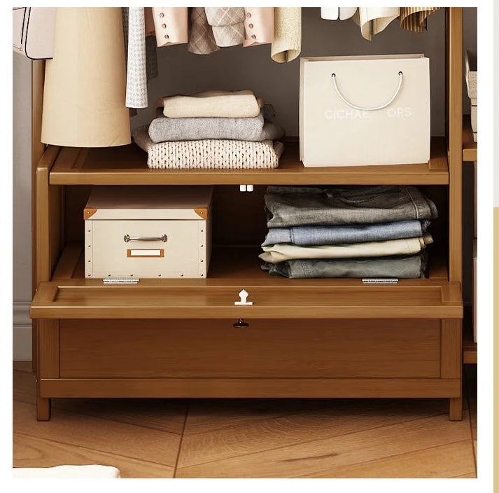 Coat rack floor bedroom hanger household multifunctional storage rack room simple modern bedroom storage cabinet