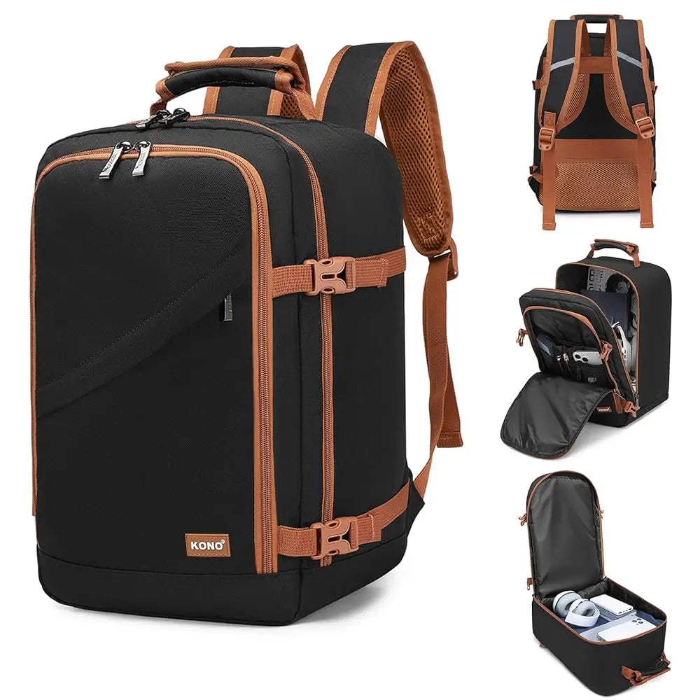 Kono 40x30x20cmRyanair Cabin Backpack Underseat  Carry-On with 15.6" Laptop Compartment - Travel Rucksack