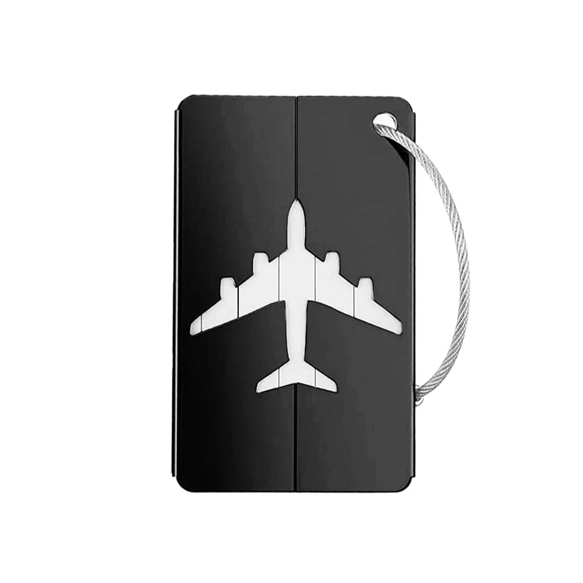 Aluminium Alloy Aircraft Luggage Tag with Name Travel Luggage Tag ID Card Anti-lost Solid Colour Travel Accessories