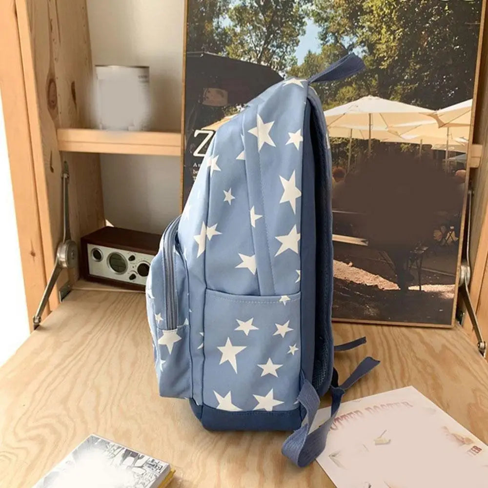 Star School Rucksack Korean Style Large Capacity Travel Backpack Nylon Travel Bag Student Back To School Casual Bookbag