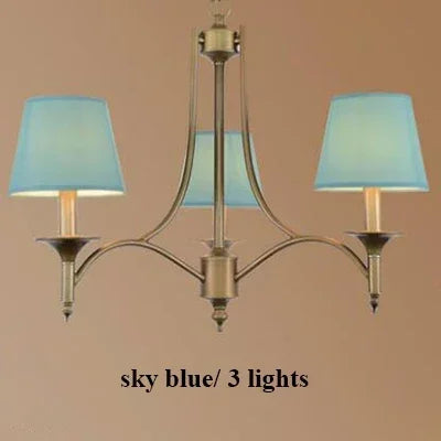 Modern Bronze Metal Led Chandelier Lighting Living Room Decor Led Pendant Chandeliers Lamp Fabric Hanging Light Fixture Lamparas