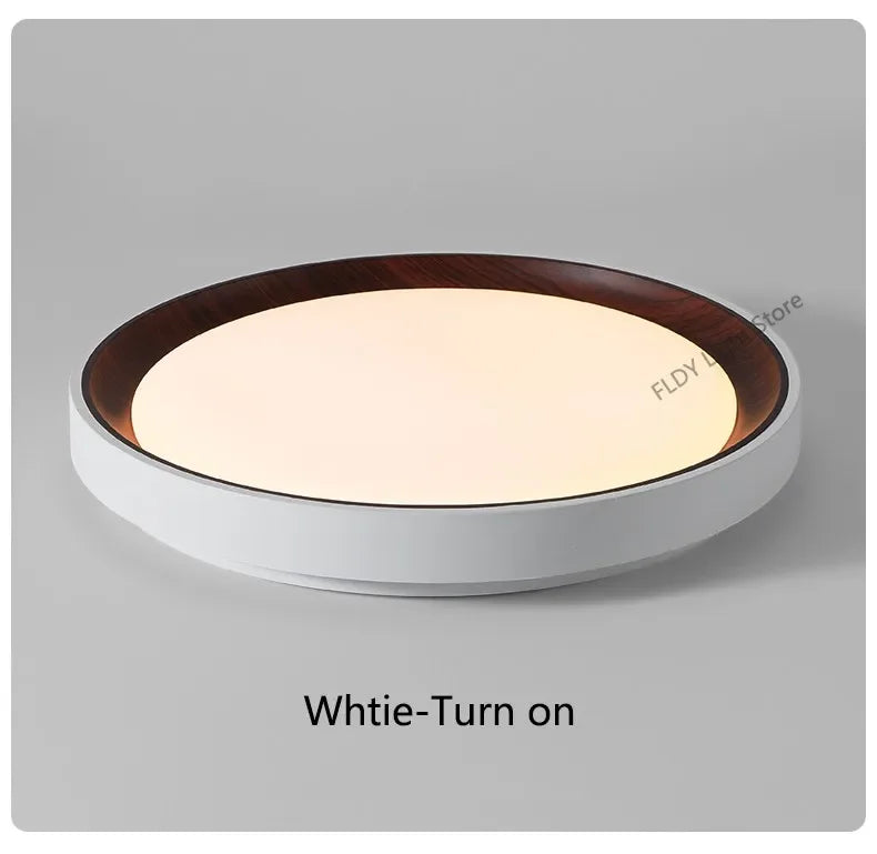 Ceiling Light - Minimalist Walnut Grain Light