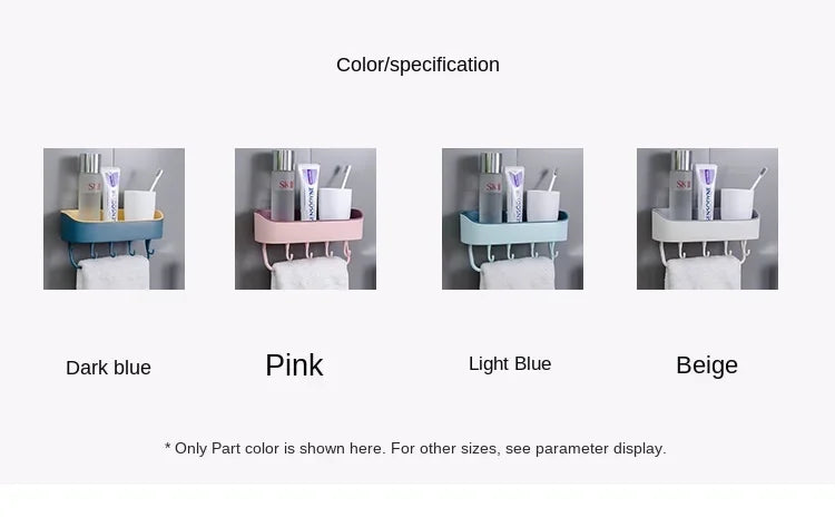 Bathroom Floating Wall - Mounted Shelves, Shower Hanging Basket