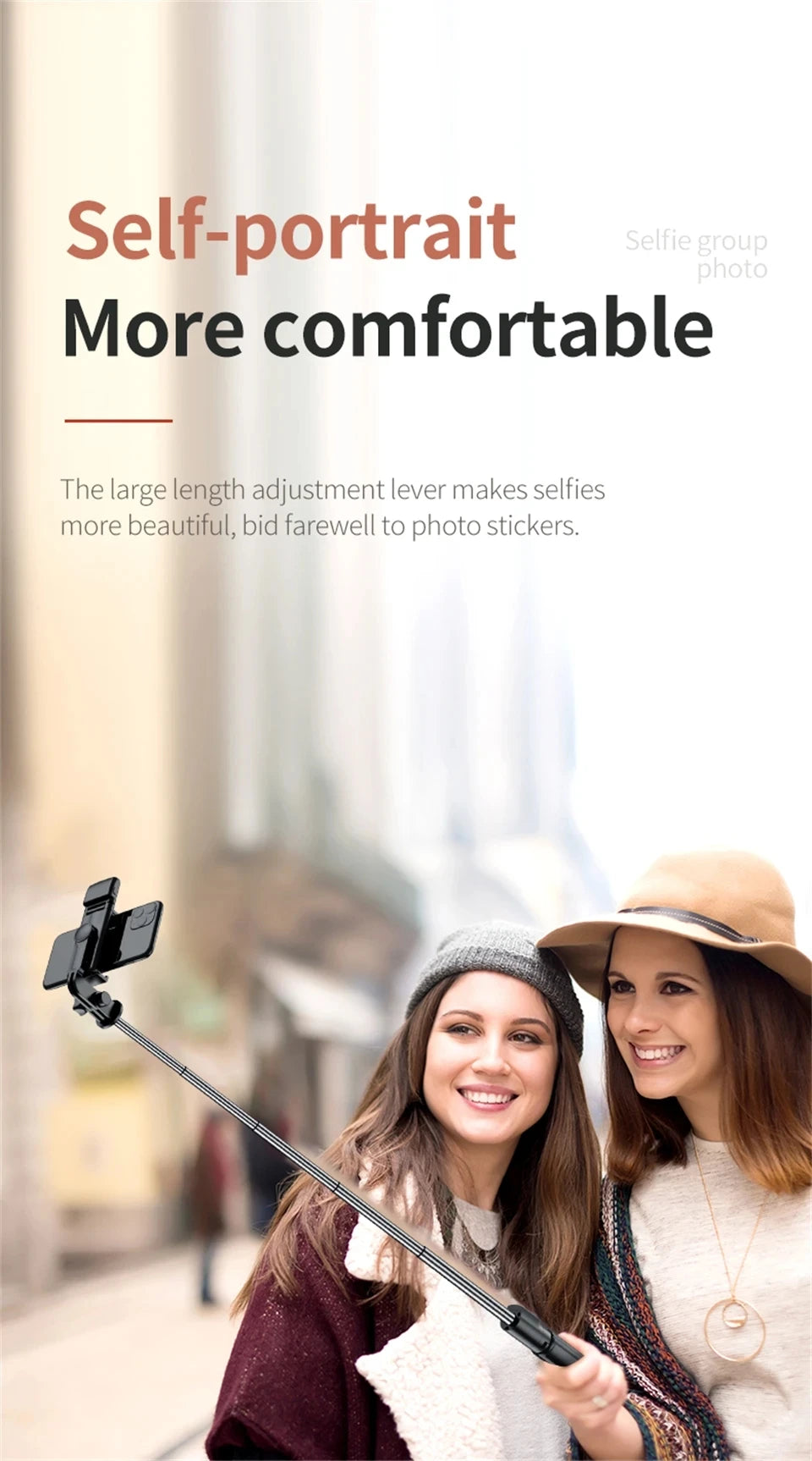 New Tripod for Smartphone Camera, Stand with Bluetooth Shutter and Light, Wireless Selfie Stick Brackets with Phone Holde