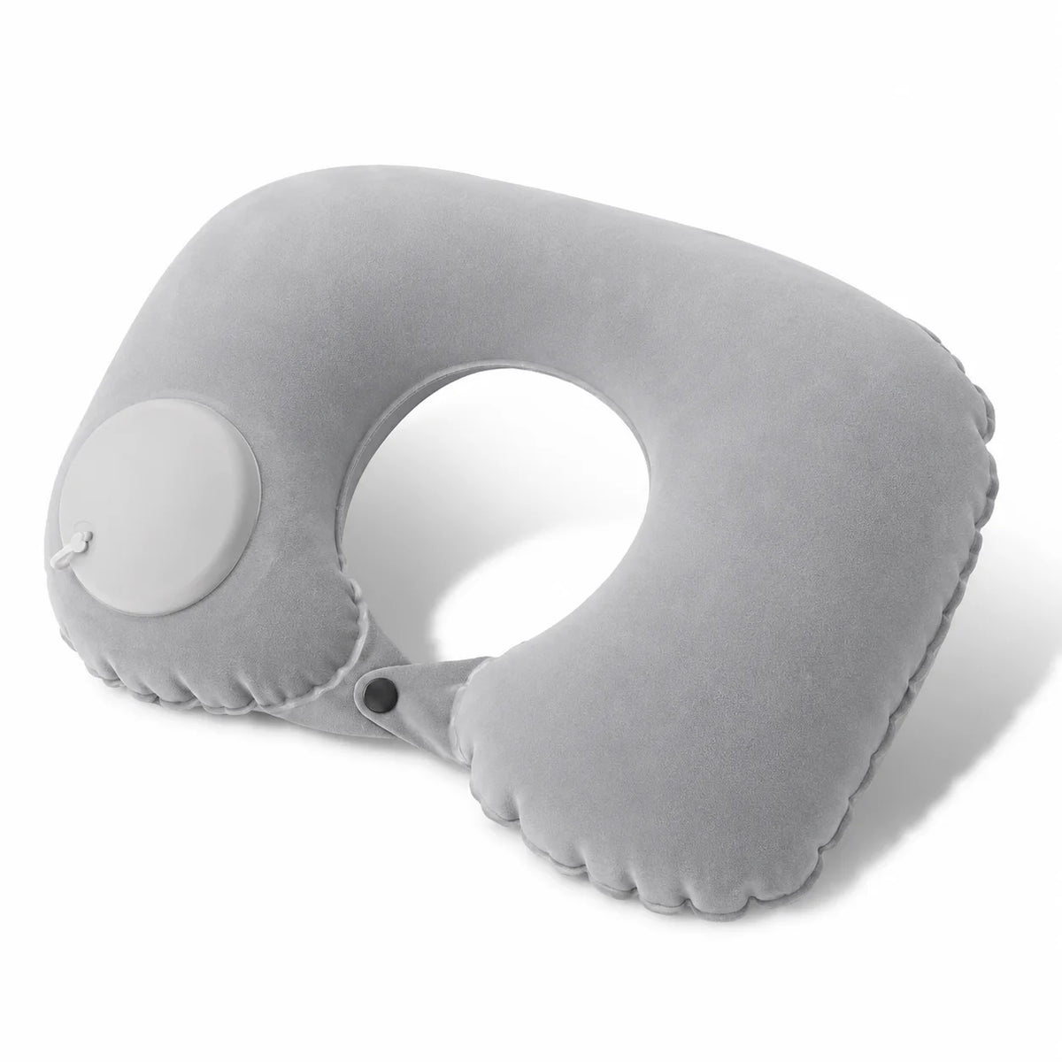 U Shaped Inflatable Travel Pillow Push Pump Portable Air Neck Support Cushion