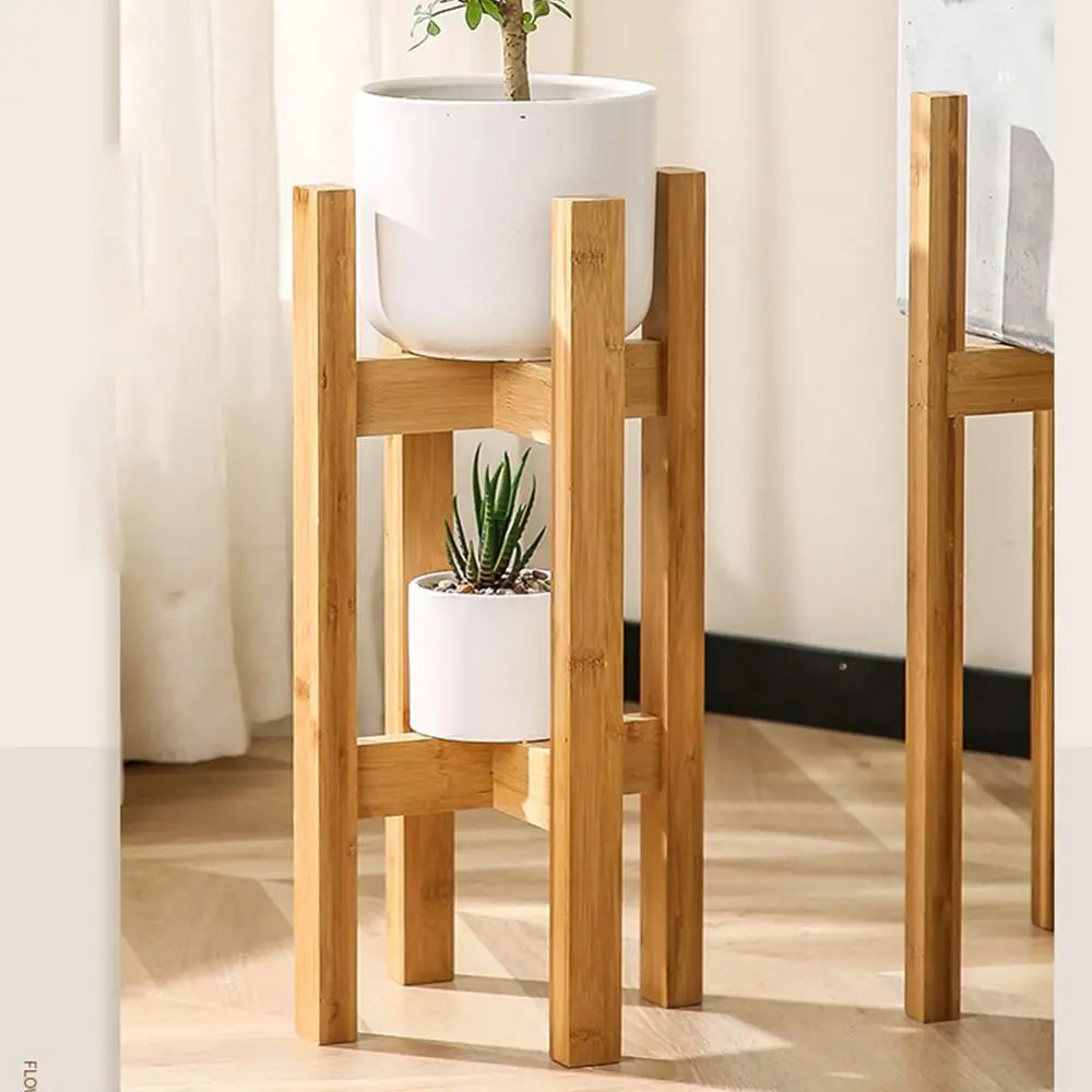 Floor-Standing Wood Flowerpot Holder Round Leg Gardening Supplies Flower Pot Base Home Decoration Desktop Ornament Plants Stand