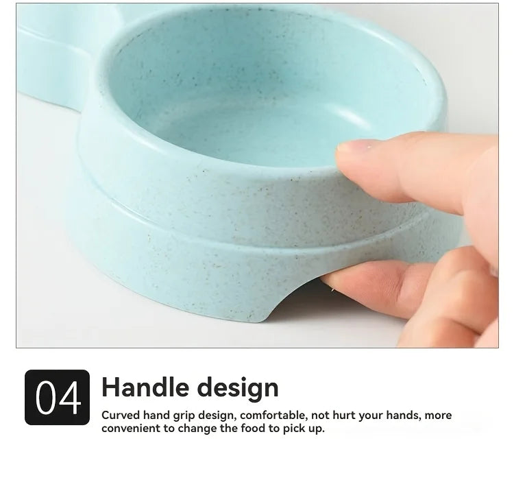 Dual Bowl Stainless Steel Pet Bowls for Dogs and Cats - Non-Skid Base