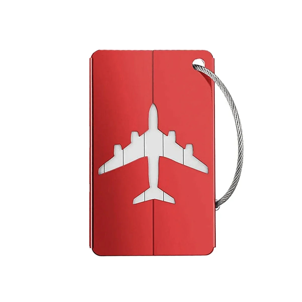 Aluminium Alloy Aircraft Luggage Tag with Name Travel Luggage Tag ID Card Anti-lost Solid Colour Travel Accessories