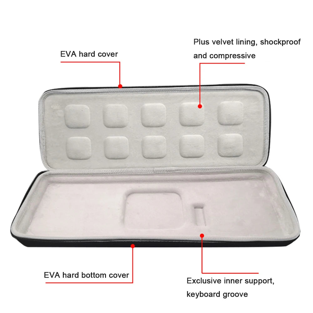 Keyboard Storage for Logitech Carry Case Waterproof EVA Protective Bag Case Advanced Wireless Keyboard Case For Logitech MX Keys