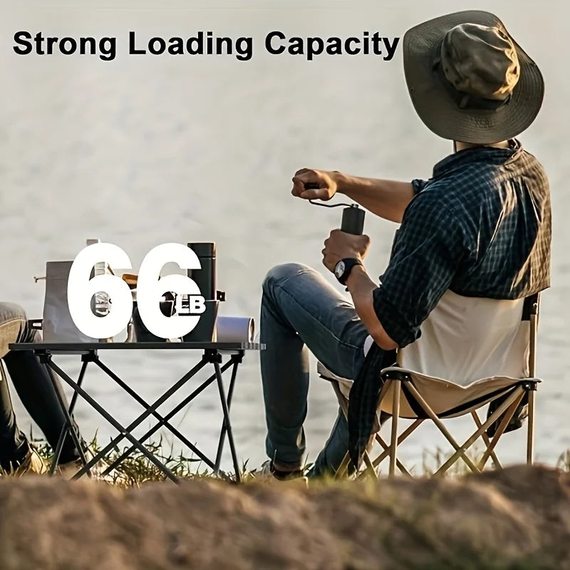 Portable Folding Stainless Steel Camping Side Table Multifunctional Beach Picnic Table for Outdoor BBQ Hiking Boating Cooking