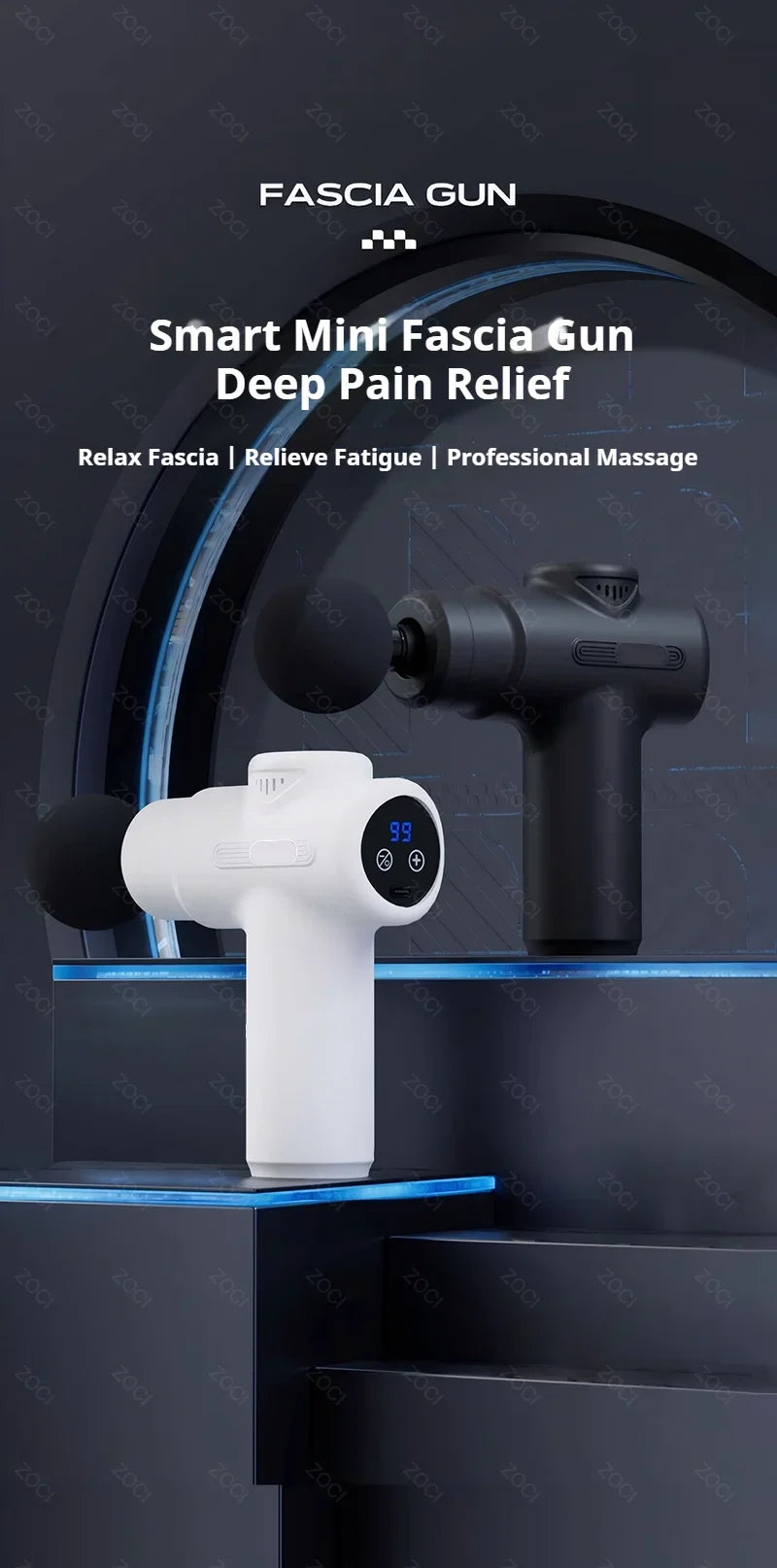 Mini 99 Speed Massage Gun Professional Electric Fascia Gun Portable Powerful Handheld Deep Tissue Muscle Vibrating Massager
