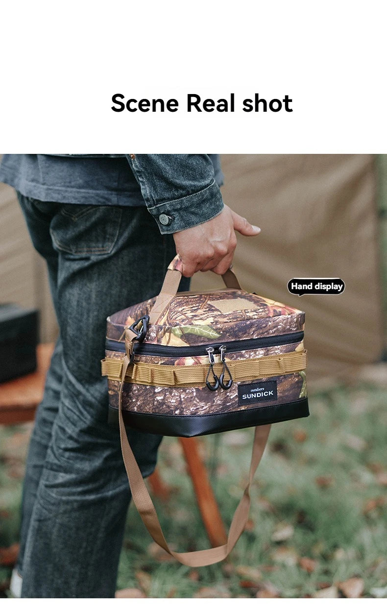 Large Picnic lce Bag 900D Cloth Camping Travel Organizer Waterproof Thermal Lunch Box for Camping BBQ Family Outdoor Activities