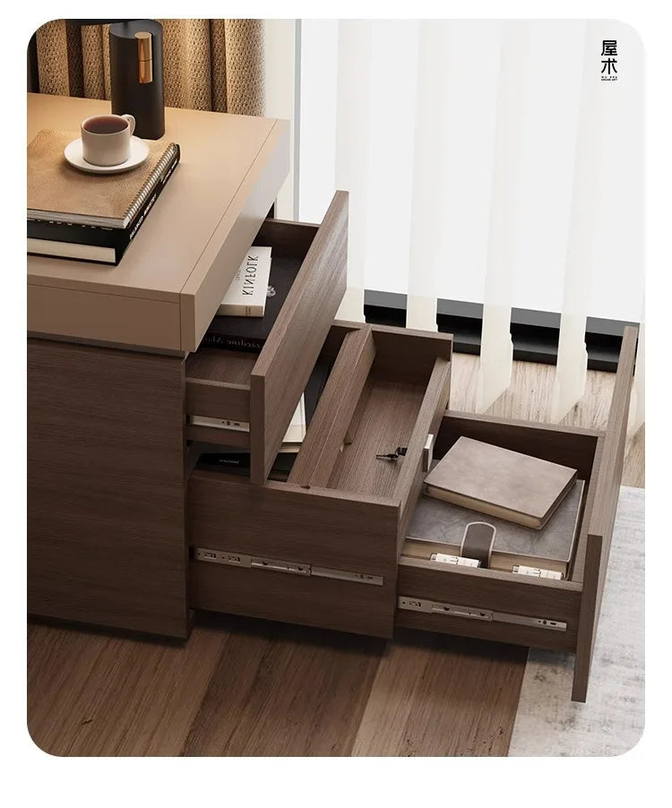 solid wood bedside cabinet multi-functional with hidden compartment