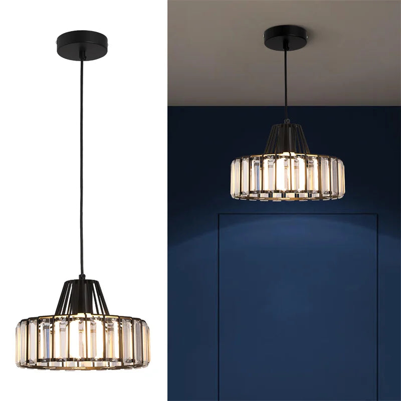 Modern Pendant Light Nordic Crystal Led Chandelier Hanging Ceiling Lamp Luxury Indoor Lustre Dining Room Kitchen Island Fixture