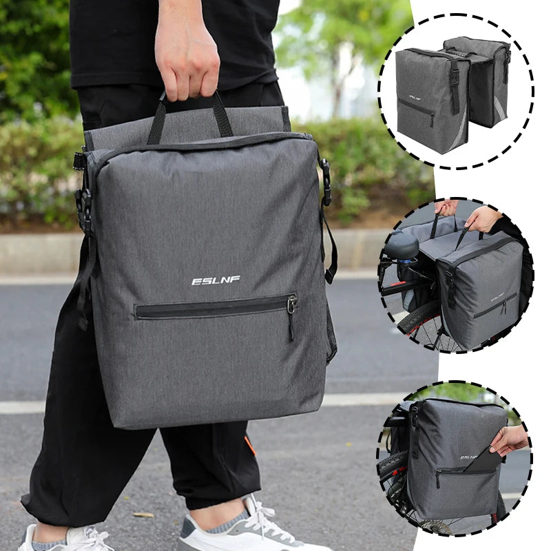 Cycling Bike Luggage Double Side Rear Rack Bike 2 In 1 Trunk Bag Mountain Road Bicycle Tail Seat Pannier Pack Carrier Bike Bag