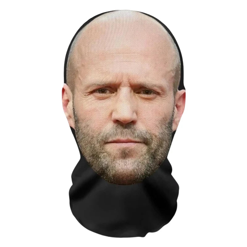 3D Funny Pattern Mesh Face Mask Head Cover Party Halloween Cosplay Props UV Protection Shield Ronaldo Pattern